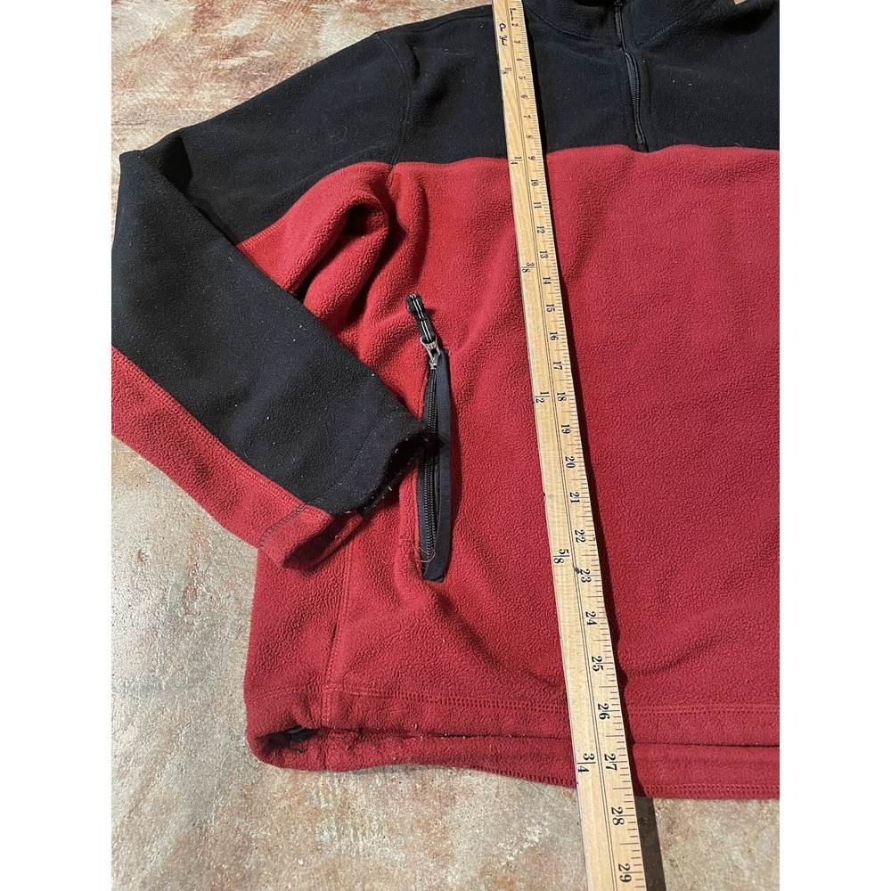 Vintage 90s GAP Fleece Black Red‎ Pullover Jacket Men's Sz L - Picture 5 of 10